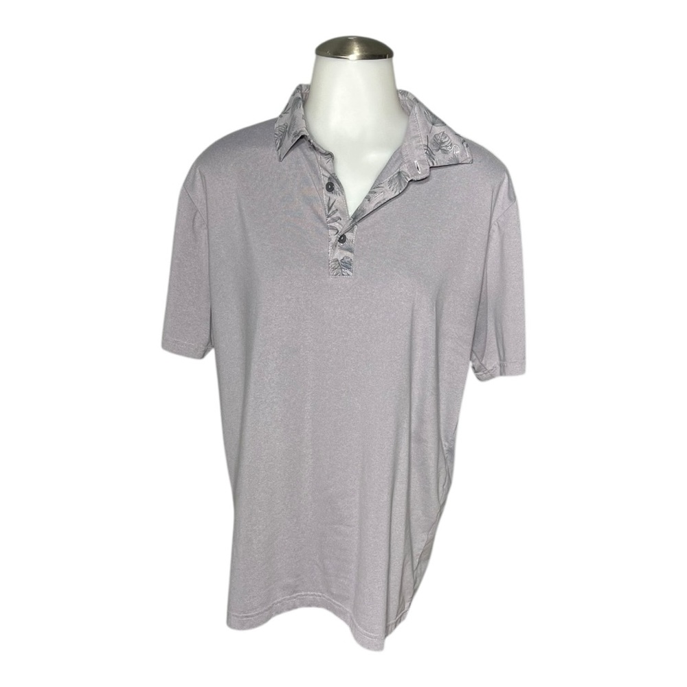 Men's Casual Button Down Golf Shirt - Light Gray